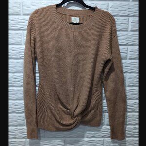 AERIE Offline Twist Front Long Sleeve Ribbed Sweater Sz Small Comfy Lounge SOFT